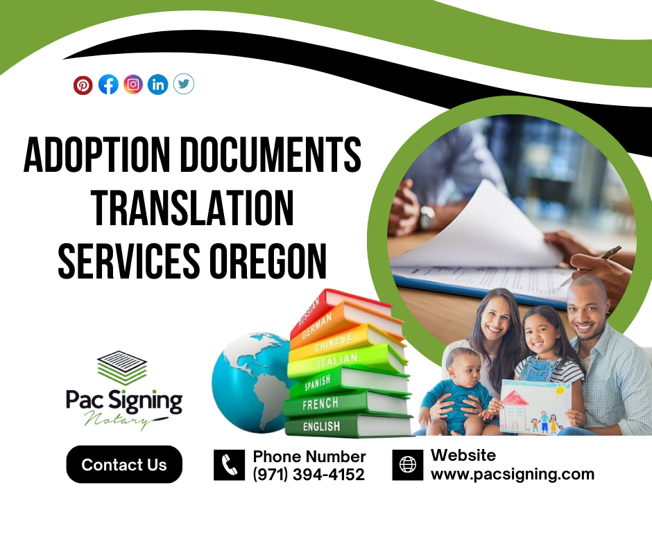 Adoption Documents Translation services Oregon