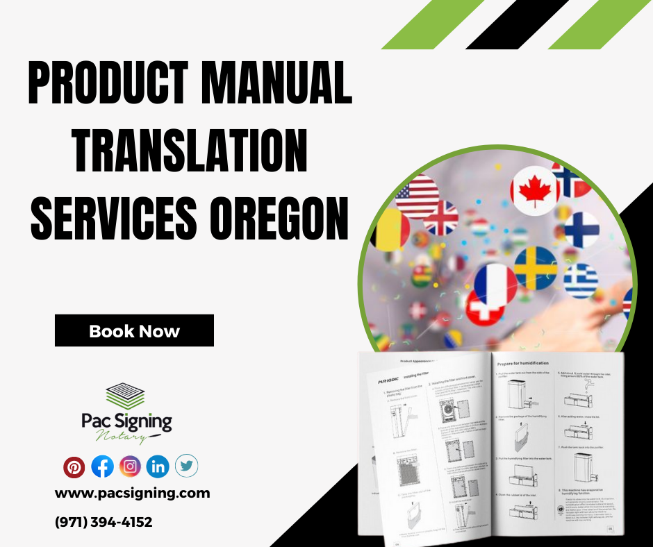 Product Manual Translation Services oregon